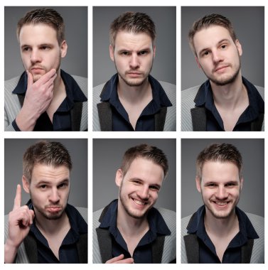 zarif adam akıllı giysi kolaj.