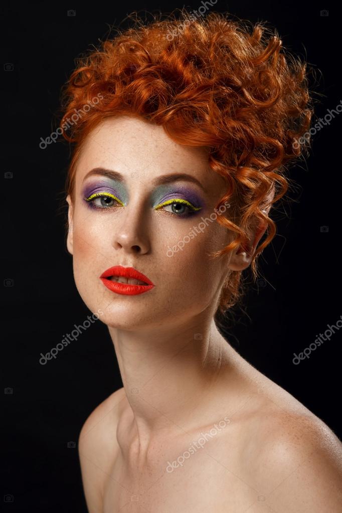 Pelirrojo maquillaje pelo