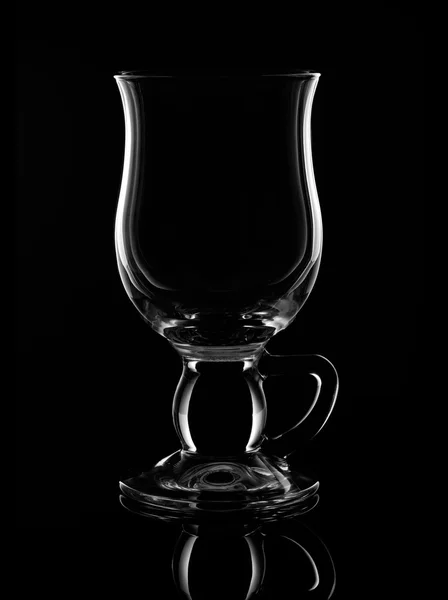 Glass of Irish coffee over black background — Stock Photo, Image