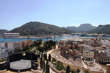 Roma amfi tiyatro cartagena, bölge murcia, İspanya