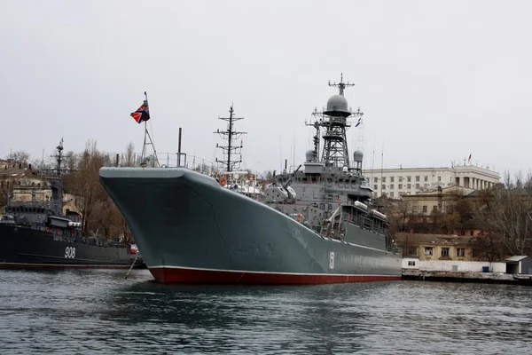 Ocak 2016 Sivastopol Karadeniz Sivastopol Sivastopol Kırım Limanındaki Donanma Gemileri — Stok fotoğraf