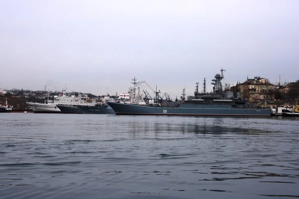 Ocak 2016 Sivastopol Karadeniz Sivastopol Sivastopol Kırım Limanındaki Donanma Gemileri — Stok fotoğraf