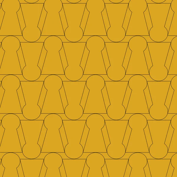 Золотая геометрическая замочная скважина. Бесконечная векторная текстура может быть использована для обертывания, обоев, фона плитки, наполнителей шаблона, веб-фона, текстур поверхности и текстильного рисунка. — стоковый вектор