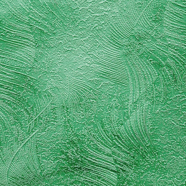Зеленая керамическая плитка с цветочным узором для декора стен и пола. Фон бетонной поверхности. Текстура с орнаментом для дизайна интерьера. — стоковое фото