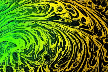 Posterlerin, kartların, davetiyelerin, duvar kağıtlarının, afişlerin ve web sitelerinin yaratıcı tasarımı için zarif el yapımı dokular. Siyah ve altın boyalar. Moda sanatsal tarzı. 