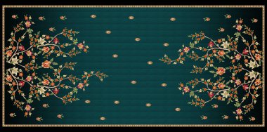 Kurti Dupatta ve Sınırsız Desen Dizaynı Dijital Yazdırma için
