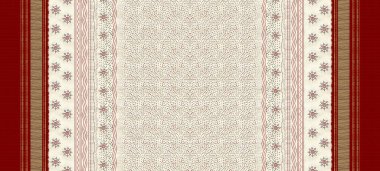 Kurti Dupatta ve Sınırsız Desen Dizaynı Dijital Yazdırma için