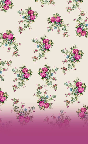 Kurti Dupatta ve Sınırsız Desen Dizaynı Dijital Yazdırma için