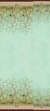 Kurti Dupatta ve Sınırsız Desen Dizaynı Dijital Yazdırma için