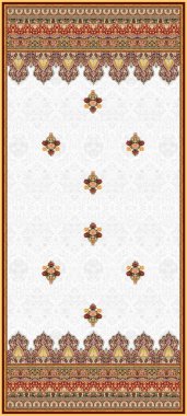 Kurti Dupatta ve Sınırsız Desen Dizaynı Dijital Yazdırma için