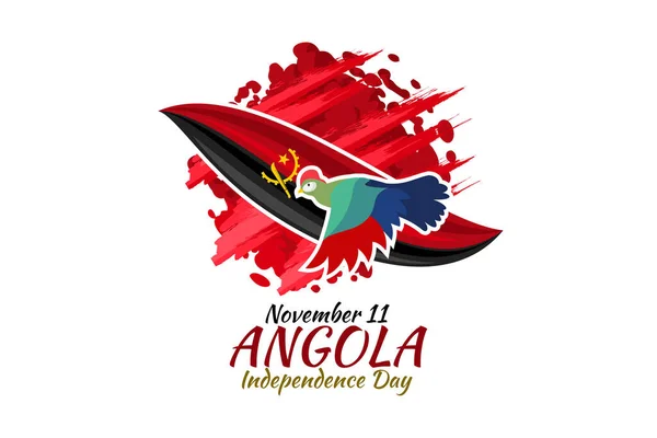 November Angolas Självständighetsdag Vektorillustration Lämplig För Gratulationskort Affisch Och Banner — Stock vektor