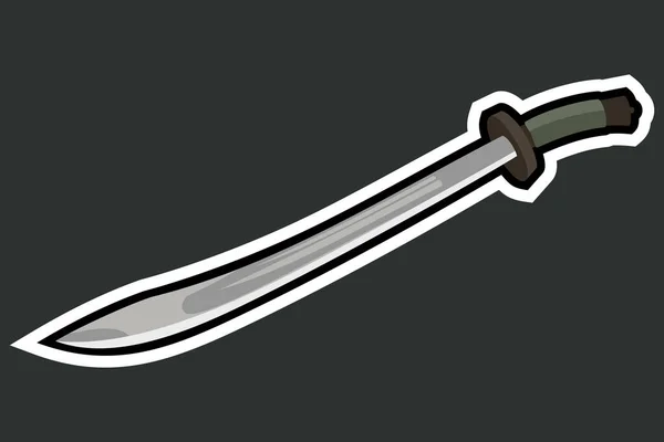 Einfache Illustration Von Niuweidao Altem Chinesischen Schwertvektorsymbol Für Web — Stockvektor