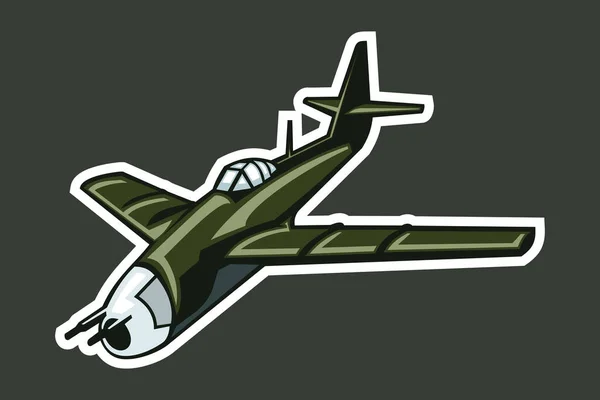 Rusia Avión Combate Vector Ilustración — Vector de stock