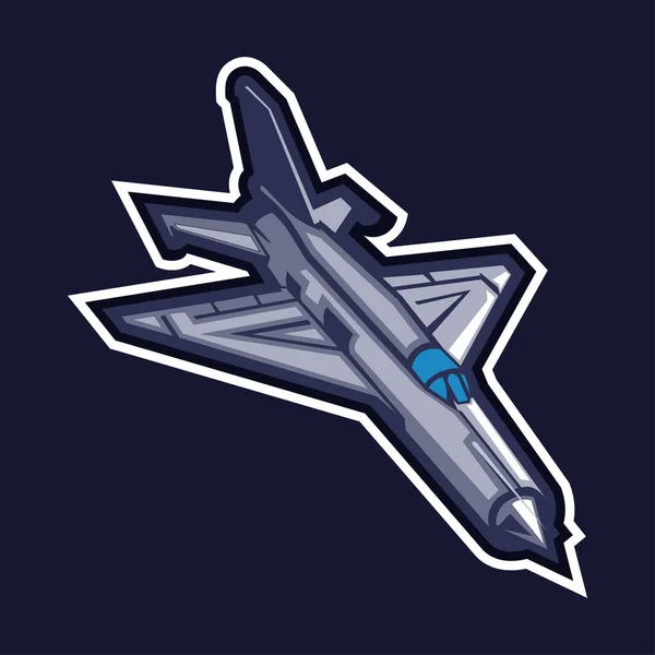 Rosyjski Myśliwiec Jet Ikona Wektor Ilustracja — Wektor stockowy