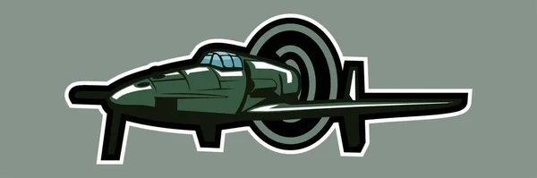 Japansk Fighter Wwii Vektor Illustration — Stock vektor