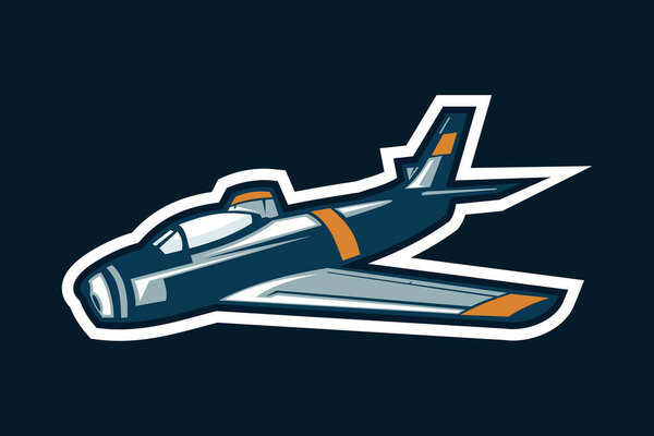 American fighter jet icon vector illustration