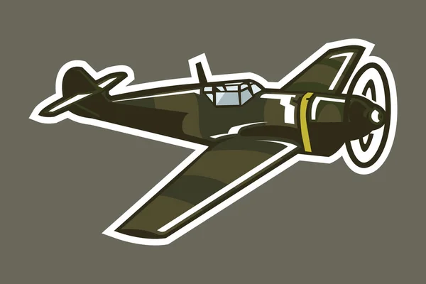 Avión Combate Alemán Wwii Vector Illustration — Vector de stock
