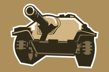 2. Dünya Savaşı Alman hafif tank yok edici vektör çizimi
