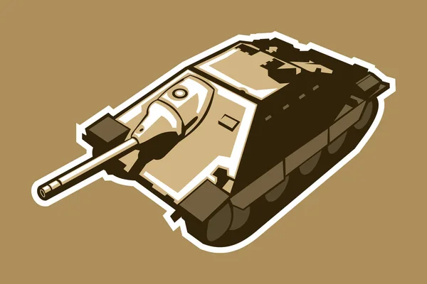 Ilustración Del Vector Destructor Tanque Ligero Alemán Segunda Guerra Mundial — Vector de stock