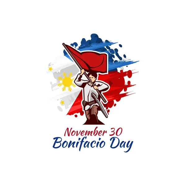 Noviembre Feliz Día Bonifacio Vector Ilustración Adecuado Para Tarjeta Felicitación — Archivo Imágenes Vectoriales