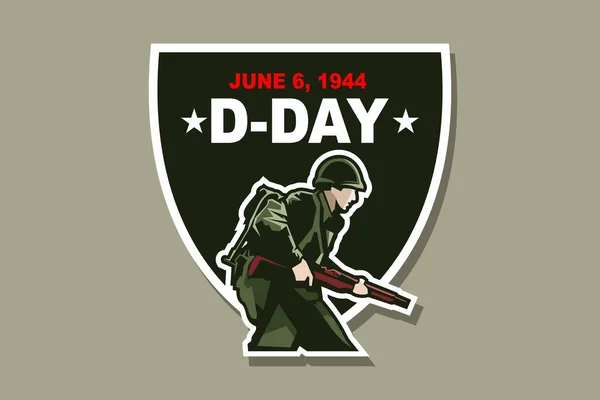 June 1944 Day Normandy Landing Vector Illustration Suitable Greeting Card — Stock Vector