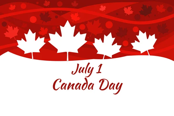 Července Happy Canada Day Vector Illustration Vhodné Pro Blahopřání Plakát — Stockový vektor