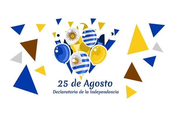 Přeložit Srpna Deklarace Nezávislosti Šťastný Den Nezávislosti Uruguayského Vektorového Ilustrace — Stockový vektor
