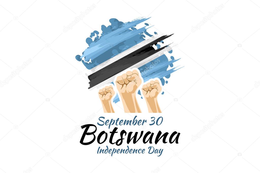 September 30, Independence Day of Botswana. vector illustration. Suitable for greeting card, poster and banner.