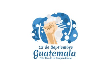 Çeviri: 15 Eylül, Kosta Rika, Bağımsızlık Gününüz kutlu olsun. Guatemala vektör illüstrasyonunun Bağımsızlık Günü kutlu olsun. Tebrik kartı, poster ve afiş için uygun.