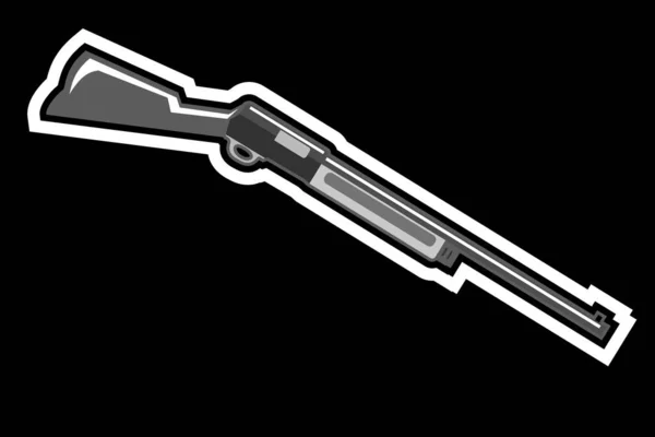 第二次世界大戦アメリカの散弾銃のベクトルイラスト 単純なベクトルアイコン — ストックベクタ