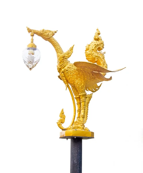 Golden swan lampan på vit bakgrund — Stockfoto