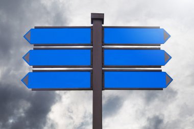 boş tabela için kısa mesaj veya gökyüzü arka plan üzerinde promosyon