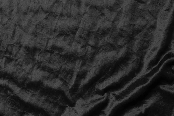 Textura Tela Negra Abstracta Fondo Onda Líquida Pliegues Ondulados —  Fotos de Stock