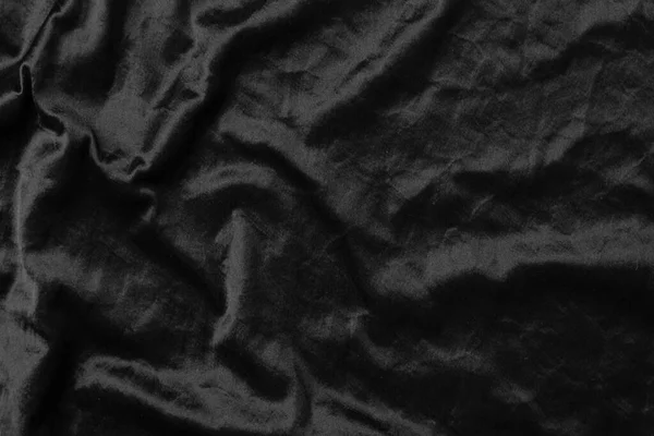 Textura Tela Negra Abstracta Fondo Onda Líquida Pliegues Ondulados —  Fotos de Stock