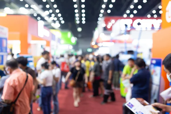 Abstract Blur People Exhibition Hall Event Trade Show Expo Background — Stock Photo, Image