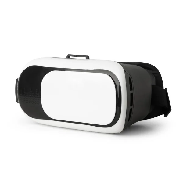 Headset Realidade Virtual Branco Realista Isolado Fundo Branco Com Caminho — Fotografia de Stock