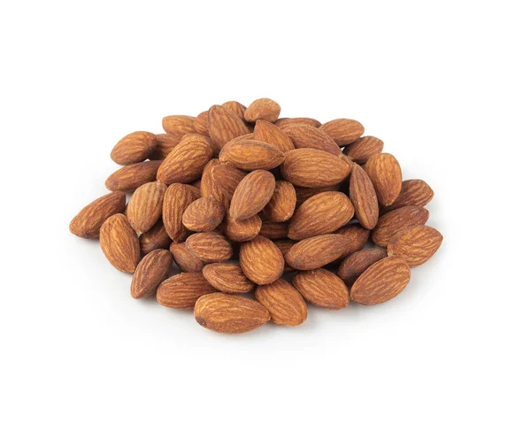 Almonds Isolated White Background Clipping Path — Stock Photo, Image