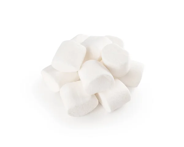 Marshmallow Isolado Fundo Branco Com Caminho Recorte — Fotografia de Stock