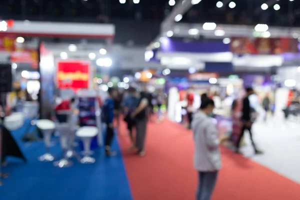 Abstract Blur People Exhibition Hall Event Trade Show Expo Background — Stock Photo, Image