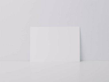Paper mockup, A4 flyer poster template, Minimalist styled.