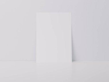 Paper mockup, A4 flyer poster template, Minimalist styled.