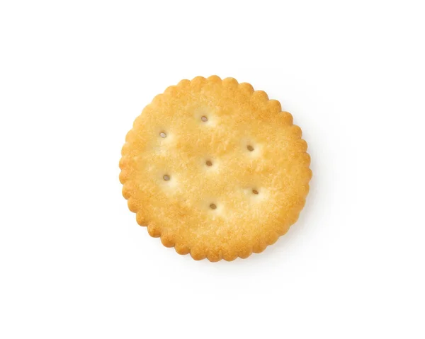 Cookie Cracker Isolati Sfondo Bianco Con Percorso Ritaglio — Foto Stock