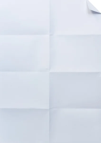 Белая текстурированная бумага, сложенная в восемь — стоковое фото