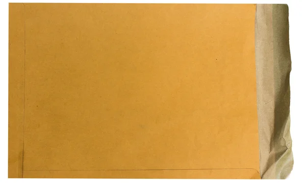 La surface d'un sac en papier brun isolé — Photo