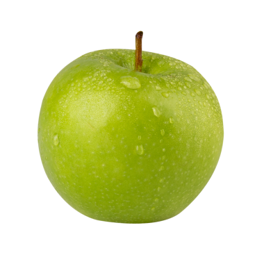 Yeşil Elma kesiti, tam derinlik.