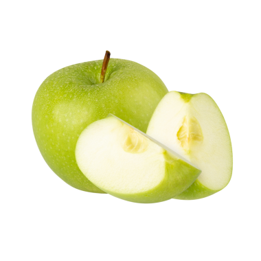 Yeşil Elma kesiti, tam derinlik.