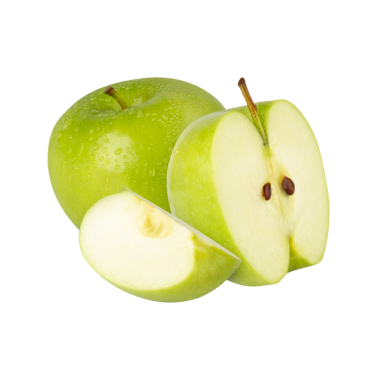 Yeşil Elma kesiti, tam derinlik.