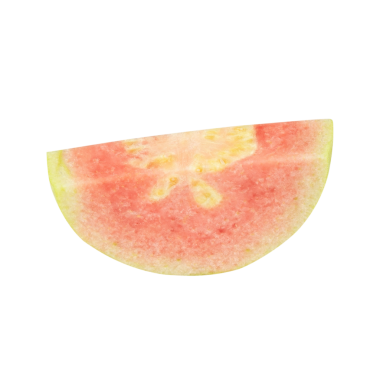 Pembe Guava, kesme, tam alan derinliği.