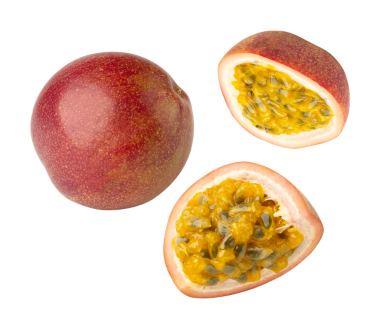 Düşen Tutku Meyvesi kesimi, tam derinlik.