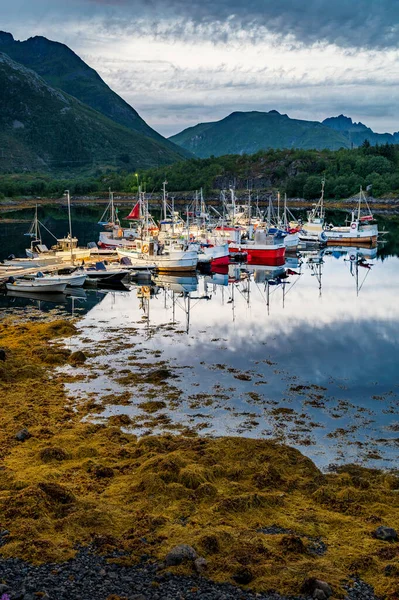 Fischerdorf Auf Den Lofoten Lofoten Ist Ein Archipel Norwegen Ist — Stockfoto